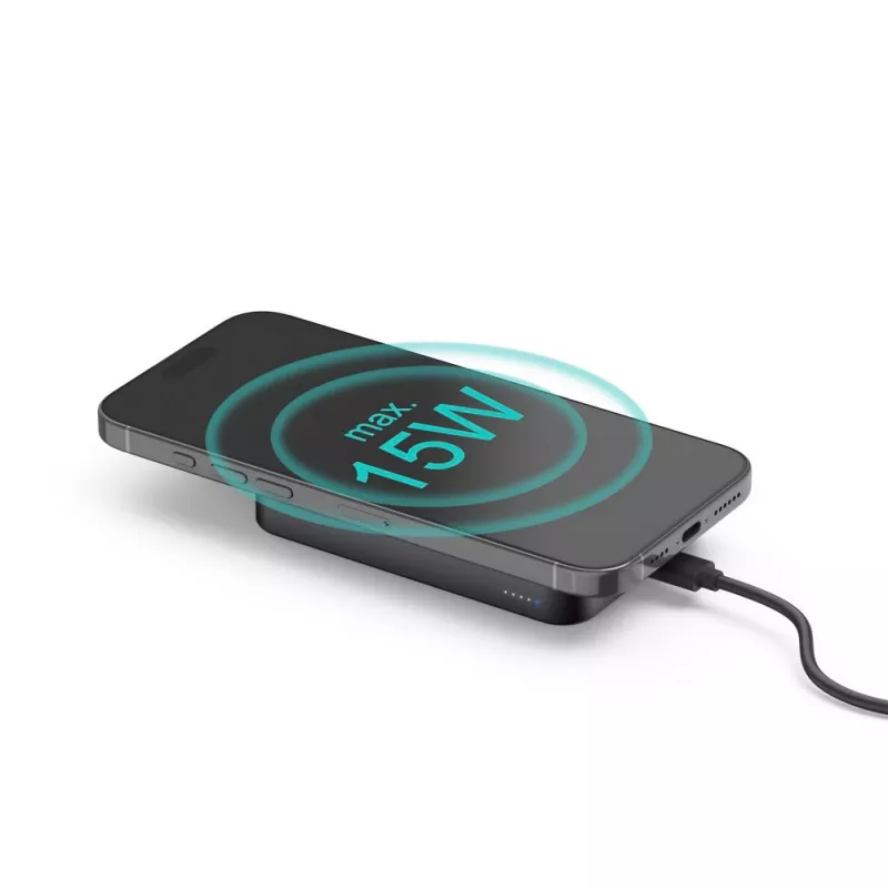 Magnetyczny power bank 10000 mAh Hama - czarny (VH037-03)