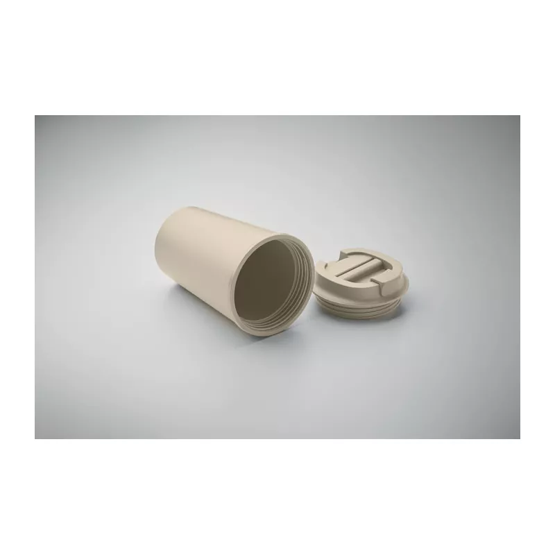 Kubek dwuścienny z PLA 350 ml BEIBAKU - Bezowy (MO2310-13)