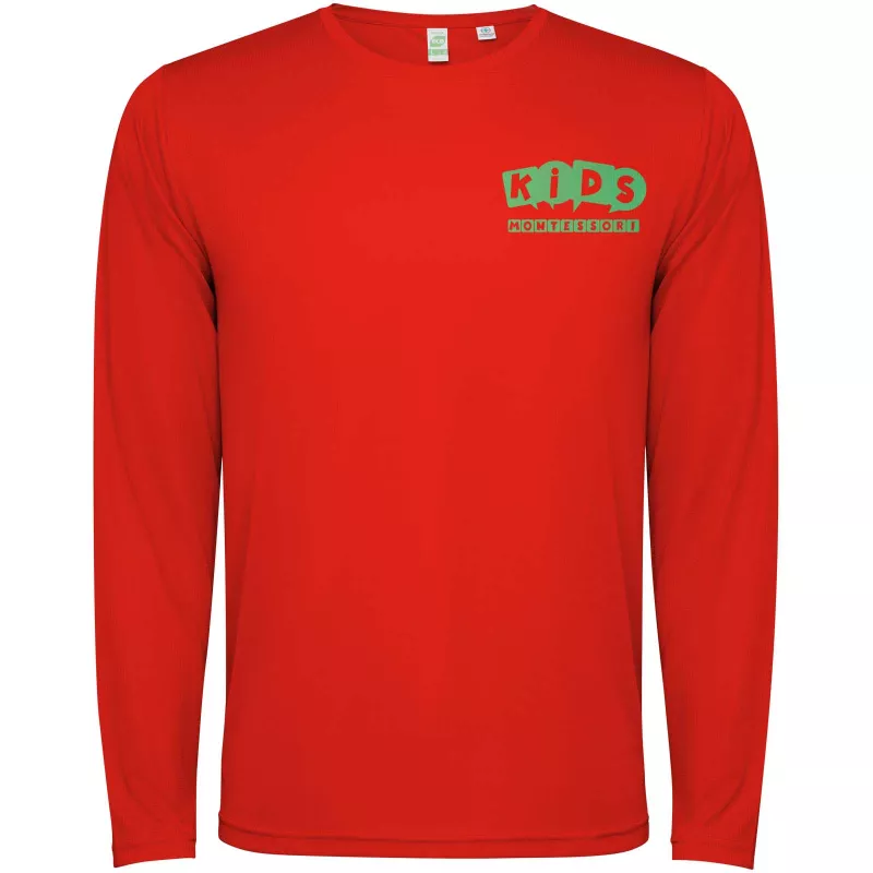 Estoril long sleeve kids t-shirt - Czerwony (K0432-RED)