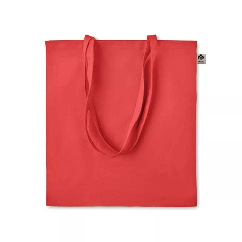 Torba z bawełny organicznej 140 g/m² ZIMDE COLOUR - Czerwony (MO6189-05)