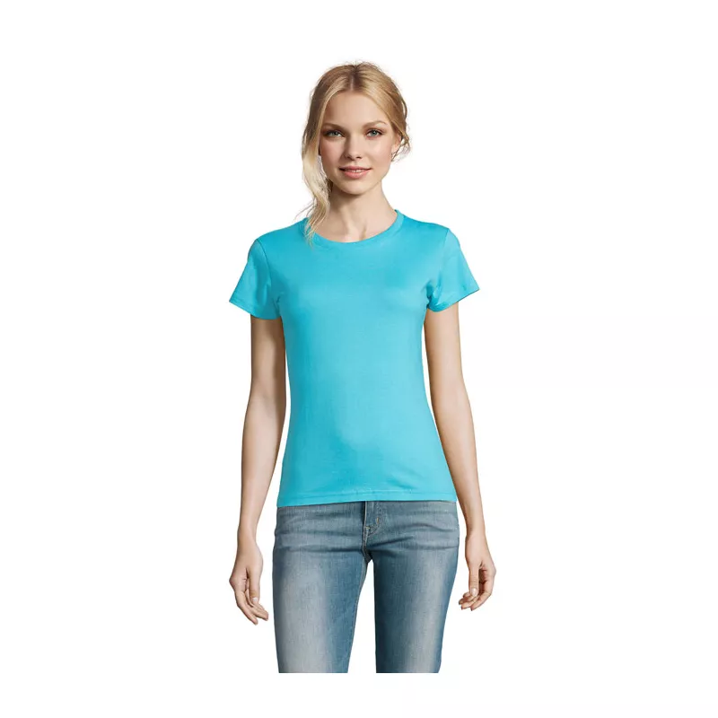 Koszulka damska 190 g/m² Sol's IMPERIAL WOMEN - Niebieski Atol (S11502-AL)