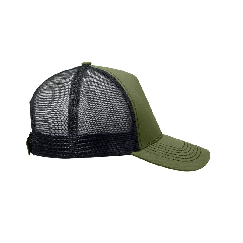 Czapka z daszkiem trucker bawełniana 250 g/m² BLIST - Zieleń Wojskowa (MO2986-49)