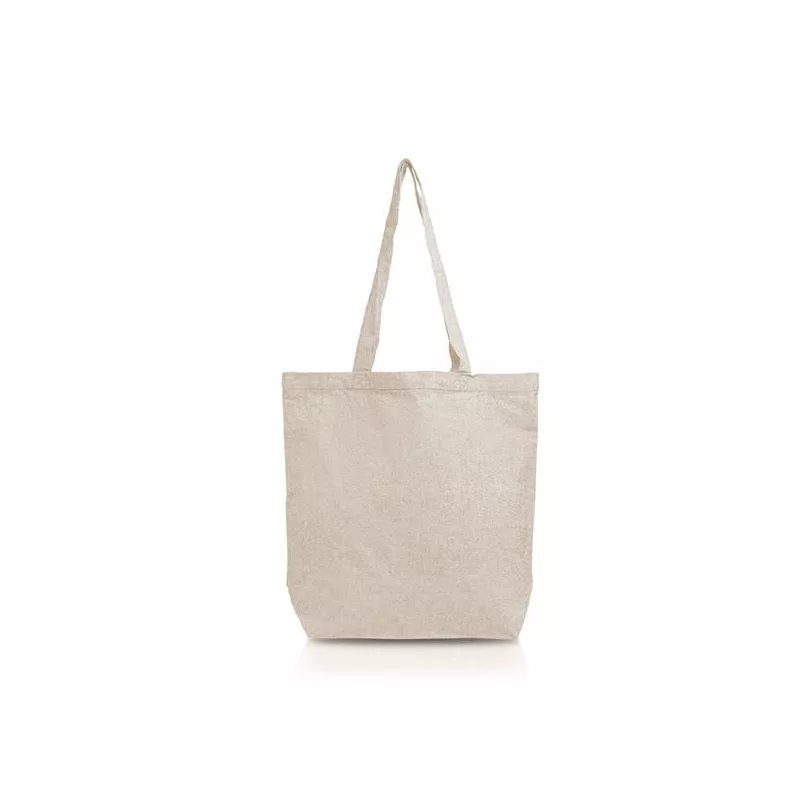 Składana torba bawełniana z recyklingu 190g/m2 - Beżowy (IP31115281)