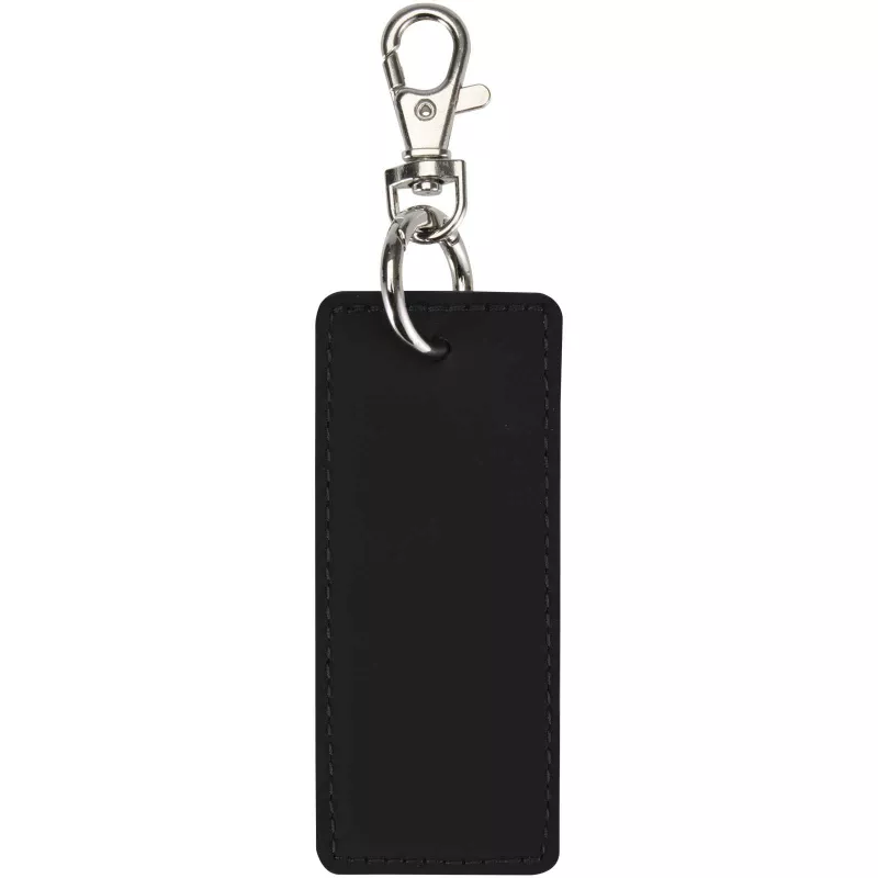 Resi Plus brelok z prostokątną zawieszką z recyklingowanego materiału z certyfikatem GRS - Czarny (13014190)