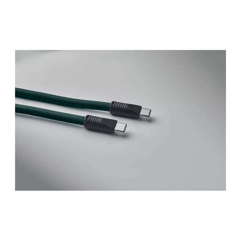 Smycz do telefonu z kablem 60W USB-C COCHARGE - Ciemnozielony (MO2618-60)
