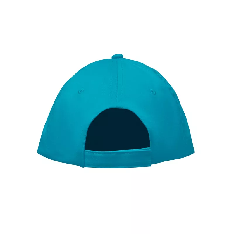 Czapka z daszkiem 5-panelowa z bawełny 180 g/m² SUNNY - Turkusowy (MO2345-12)