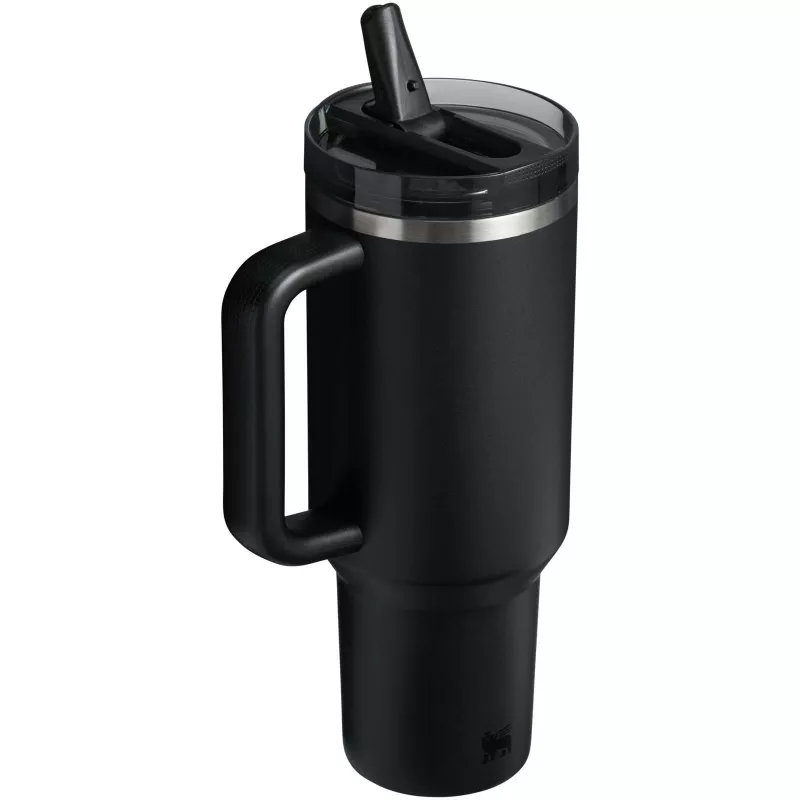 Stanley Quencher® ProTour 1180 ml termoizolowany kubek ze słomką, wykonany z recyklingowanej stali nierdzewnej  - Czarny (10097990)
