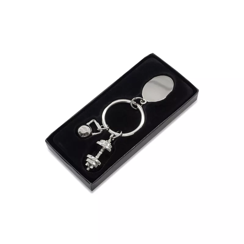 Brelok z motywem sportowym GymKey - srebrny (R73132.01)