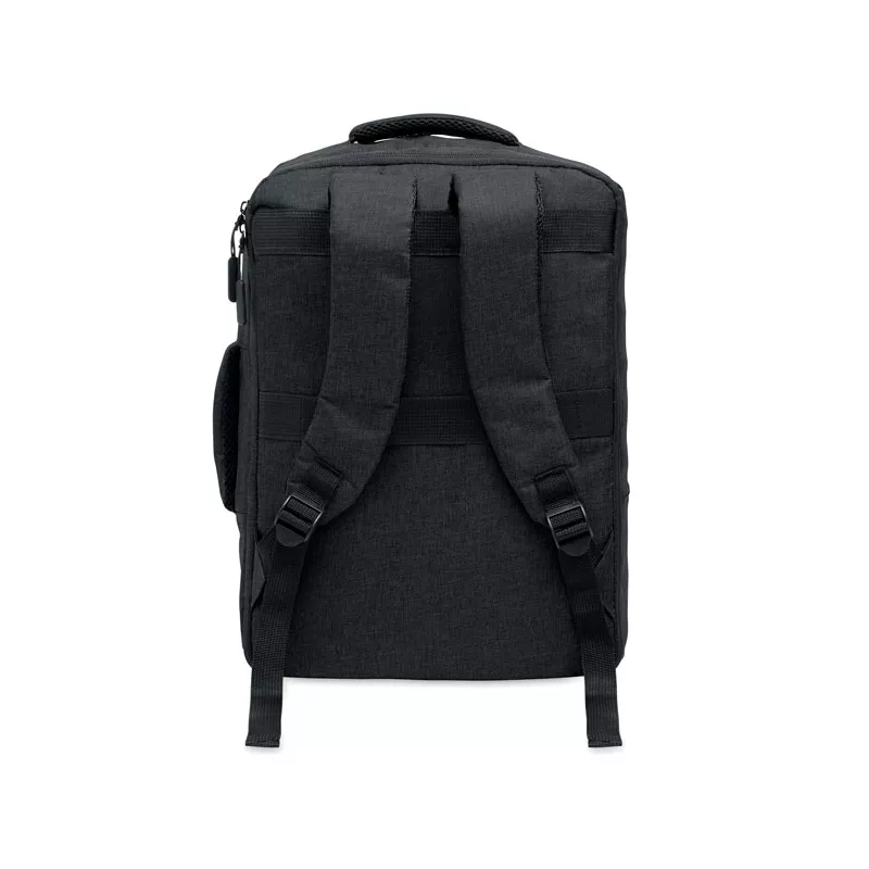 Plecak na laptop 15" z RPET LAUGAR - Czarny (MO2305-03)