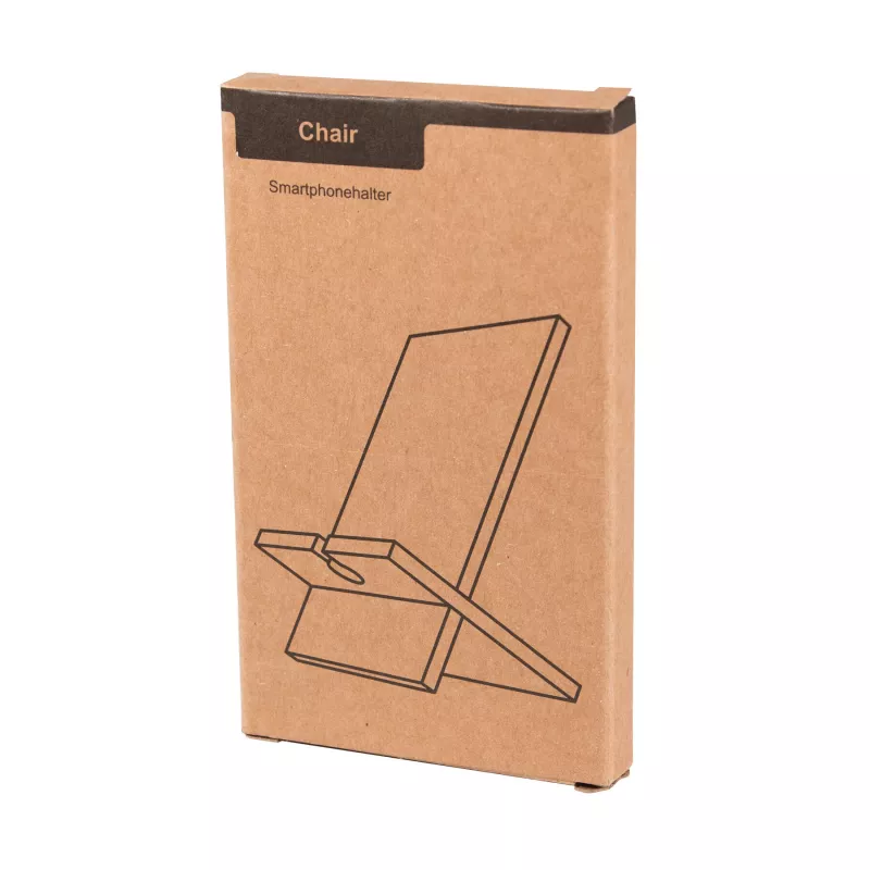 Stojak na smartfon BAMBOO CHAIR - brązowy (56-1107369)