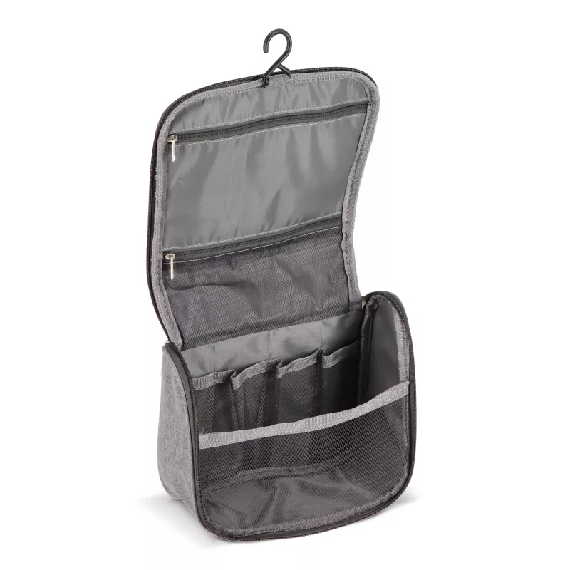 Torba podróżna na kosmetyki rPET 300D Kora - szary (LT95396-N0061)