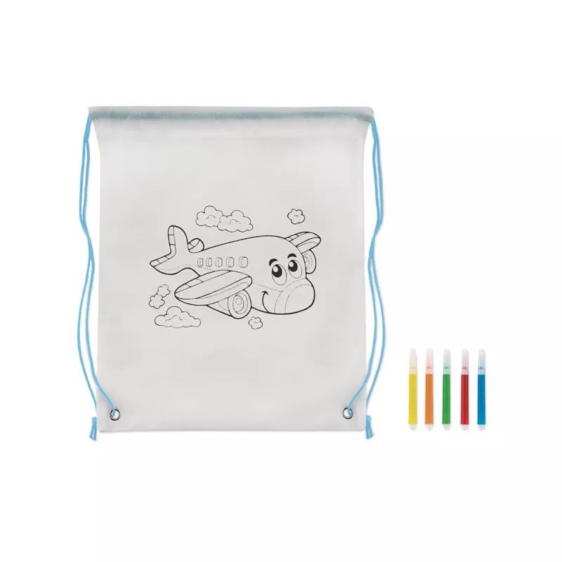 Worek do kolorowania z mazakami 80 g/m² CARRYDRAW - Baby Blue (MO9887-66)