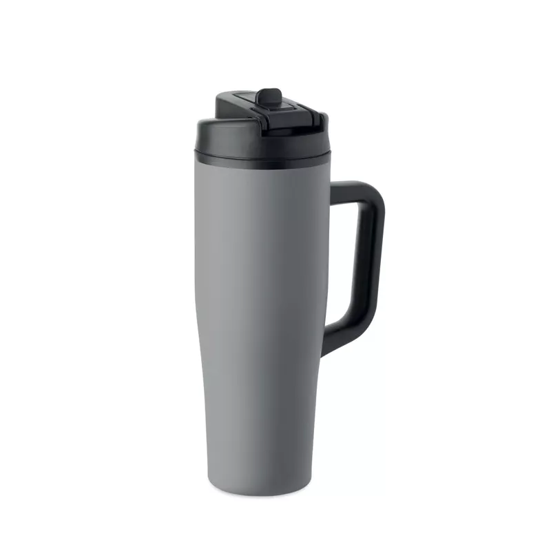 Kubek termiczny ze stali z recyklingu 900 ml ATLANTA - Szary (MO3213-07)
