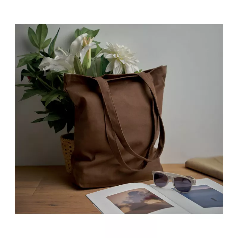 Torba bawełniana na zakupy 270 g/m² RASSA COLOURED - Ziemia (MO6442-42)