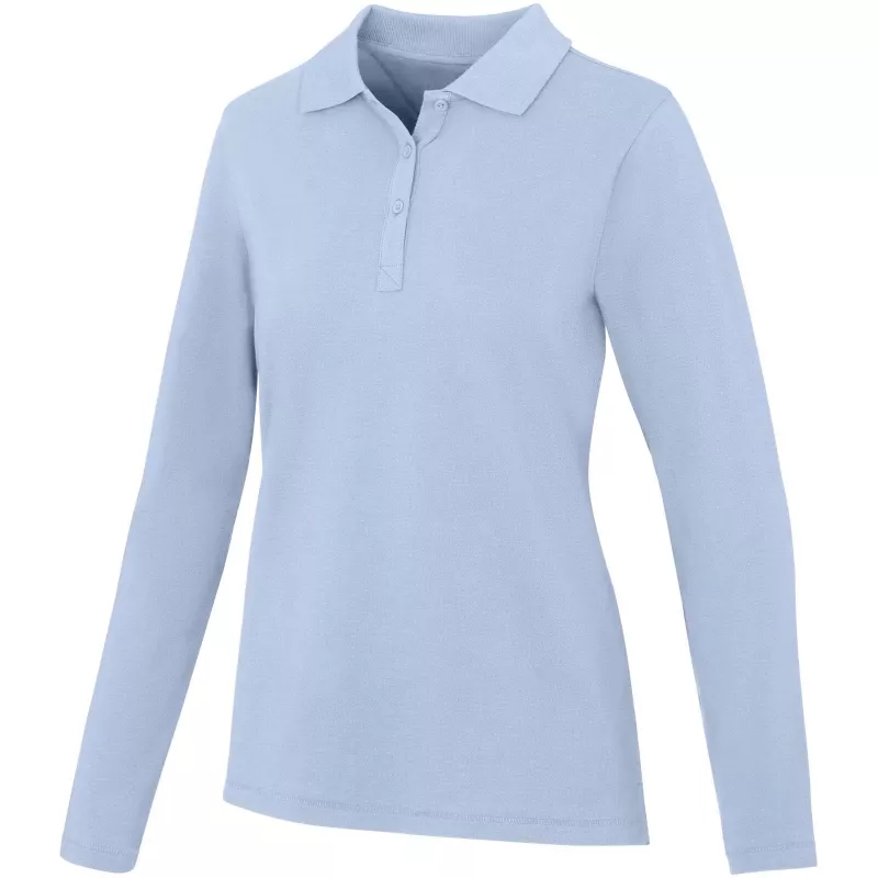 Damskie polo Oakville z długim rękawem - Niebieski mgła (38087-MISTBLUE)