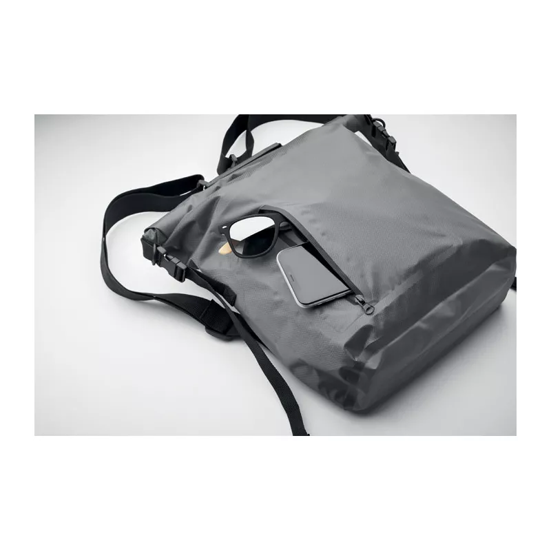 Plecak wodoodporny rolltop z RPET 25 l SCUBAROLL - Kamienny Szary (MO2181-15)