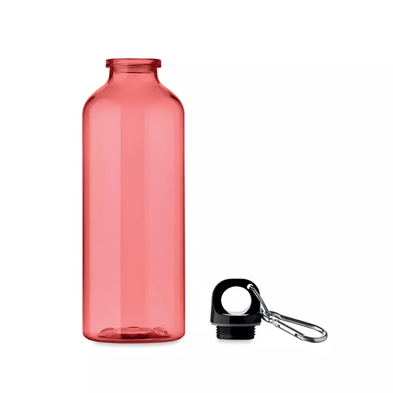 Butelka z RPET z karabińczykiem 500 ml MOSS RE500 - Przezroczysty Czerwony (MO2803-25)