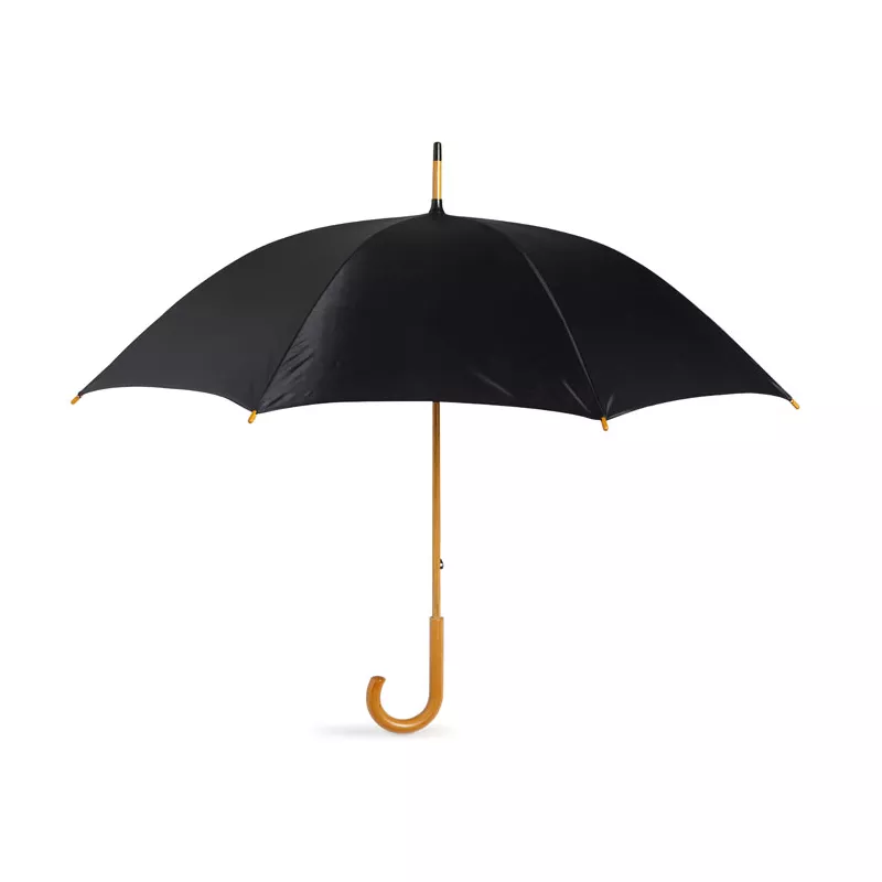 Parasol klasyczny 23" z drewnianym trzonem CALA - Czarny (KC5132-03)