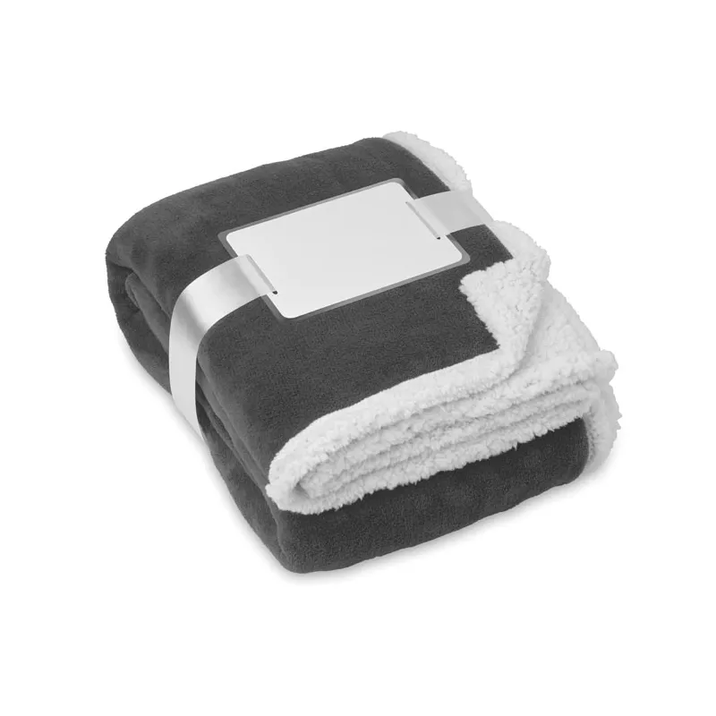 Koc polarowy z sherpą 120x150 cm 200 g/m² ZERMATT - Szary (MO9089-07)