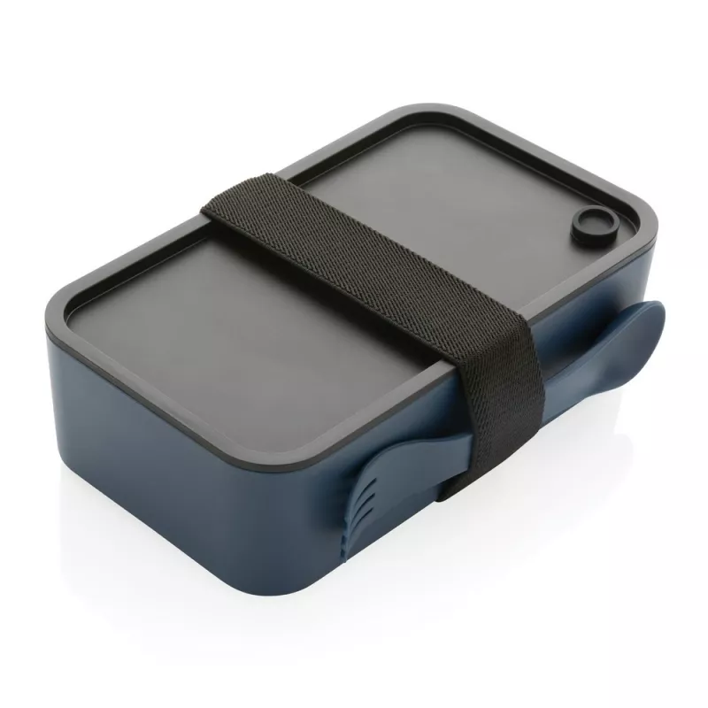 Pudełko śniadaniowe 1,2 L RPP, łyżkowidelec - navy (P269.055)