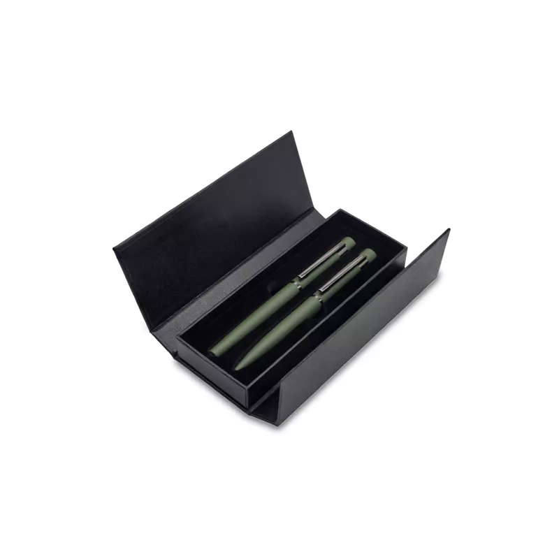 Zestaw piśmienniczy Softis - ciemny zielony (R02338.51)