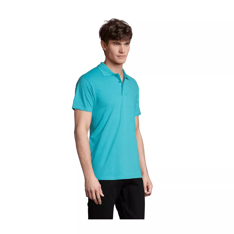 Koszulka polo męska piqué 210 g/m² Sol's SPRING II - Niebieski Atol (S11362-AL)