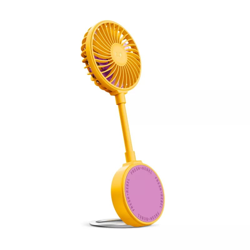 Fresh 'n Rebel Bezprzewodowy Magnetyczny Wentylator z Podstawką pod Telefon - żółty (LT49755-N0041)