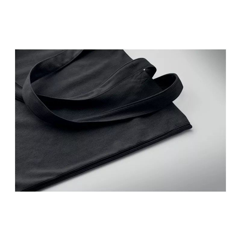 Torba sztruksowa z długimi uchwytami 220 g/m² CORDY B - Czarny (MO2874-03)