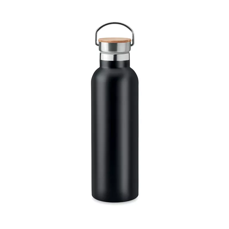 Termos z bambusową pokrywką 750 ml HELSINKI MED - Czarny (MO6372-03)