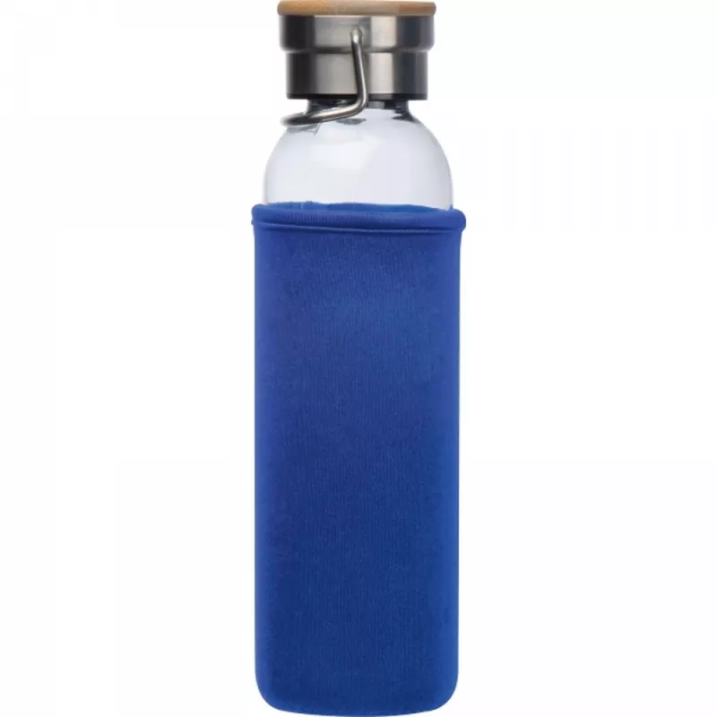 Butelka szklana z pokrowcem 600 ml RAMONA - niebieski (6318104)