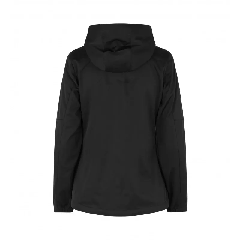 Kurtka damska ID softshell z kapturem 0837 185 g/m² - Black (0837-BLACK)