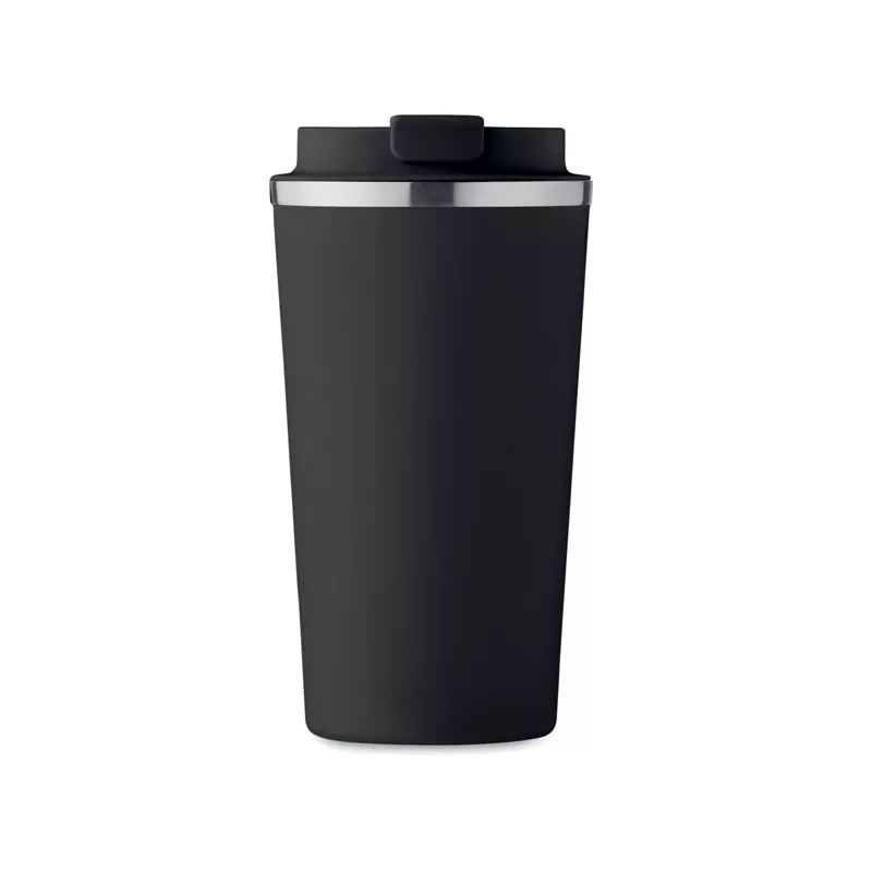 Kubek termiczny ze stali z recyklingu 510 ml BRACE + - Czarny (MO6579-03)