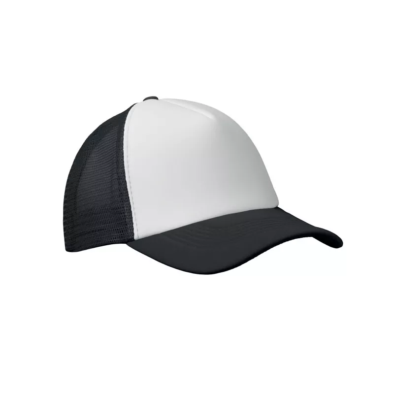 Czapka trucker 5-panelowa 150 g/m² BUBBLE - Bialy/Czarny (MO2269-33)