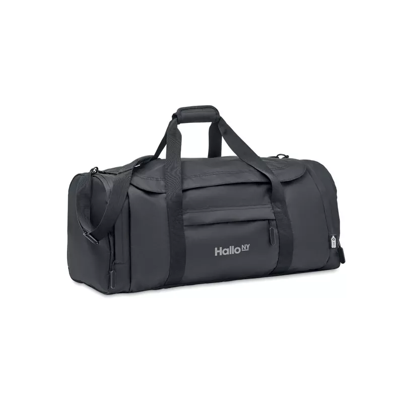Torba sportowa duża z RPET 300D VALLEY DUFFLE - Czarny (MO2053-03)