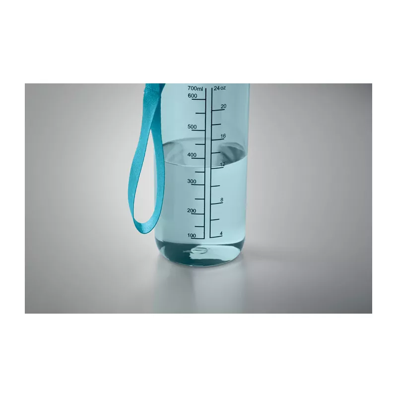 Butelka sportowa motywacyjna z RPET 700 ml ENKEL - Przezroczysty Blekitny (MO2792-52)