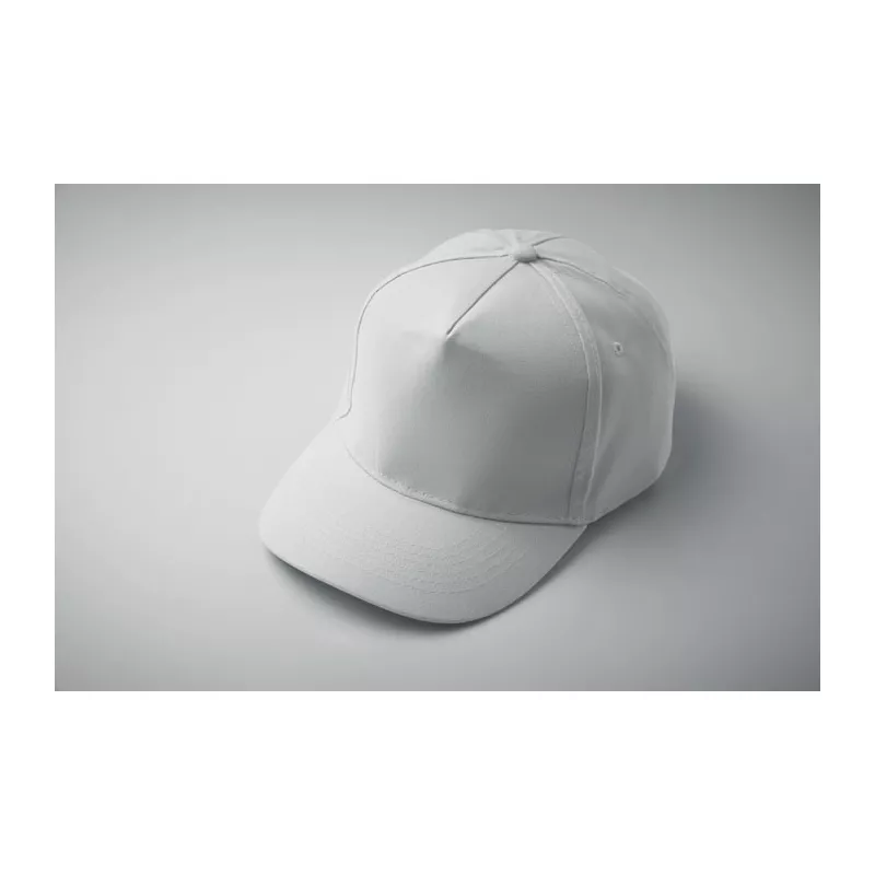 Czapka z daszkiem 5-panelowa z bawełny 180 g/m² SUNNY - Bialy (MO2345-06)