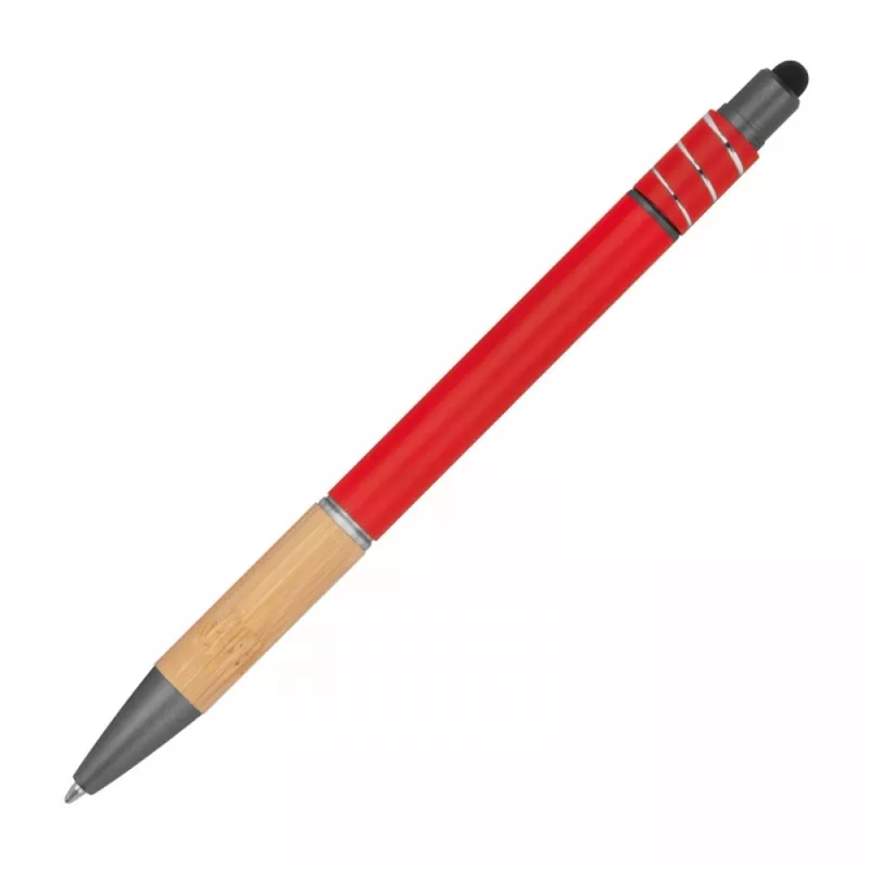 Długopis aluminiowy antystres touch pen MANUELA - czerwony (1387605)