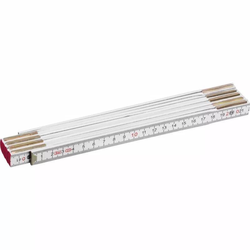 Drewniana składana miarka SVENJA - biały (9532406)