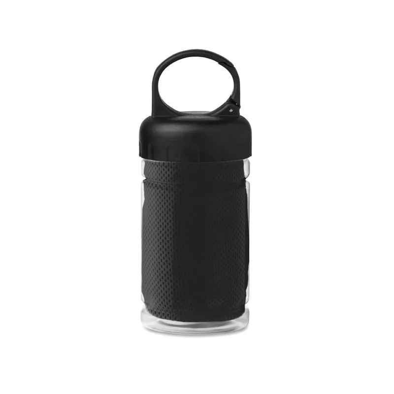 Ręcznik sportowy w butelce PET 30x80 cm FRIS - Czarny (MO9203-03)