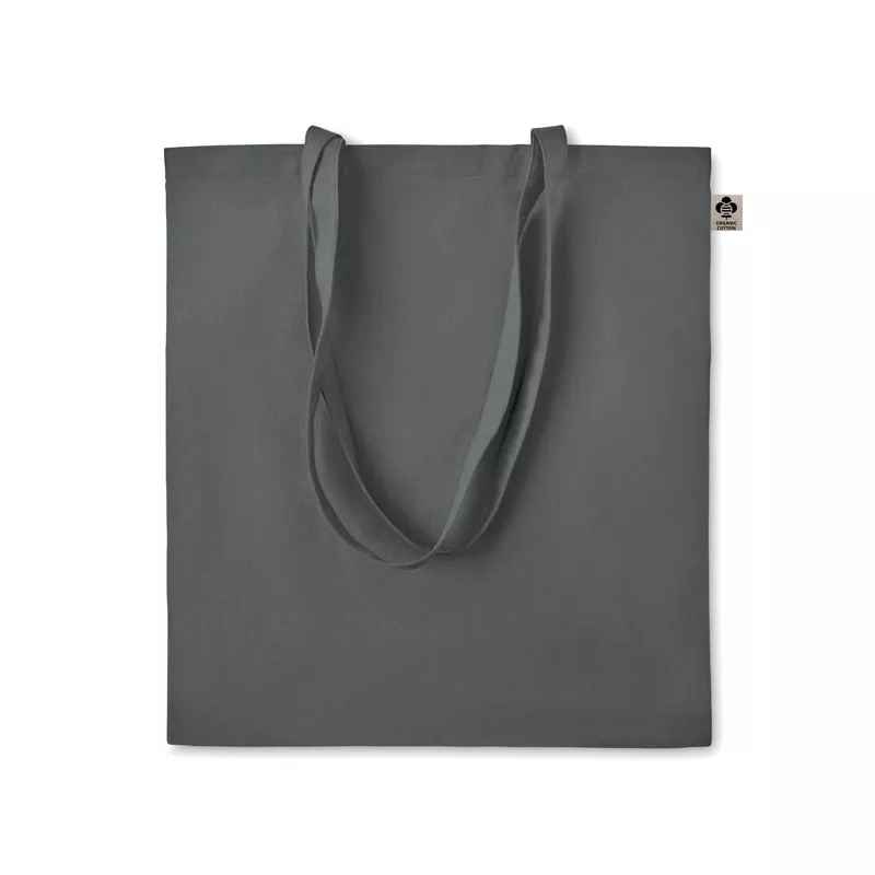 Torba z bawełny organicznej 140 g/m² ZIMDE COLOUR - Kamienny Szary (MO6189-15)
