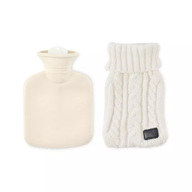 Termofor 400 ml w dzianinowym pokrowcu TOASTY - Bezowy (MO2720-13)