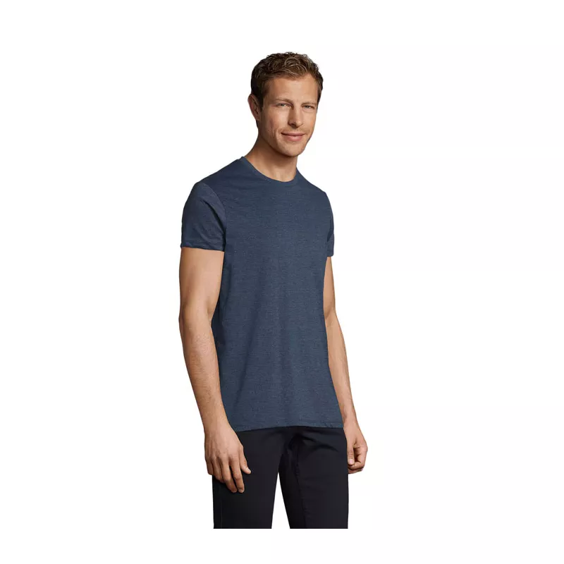 Koszulka męska dopasowana 150 g/m² Sol's REGENT FIT - Melanż Denim (S00553-HD)