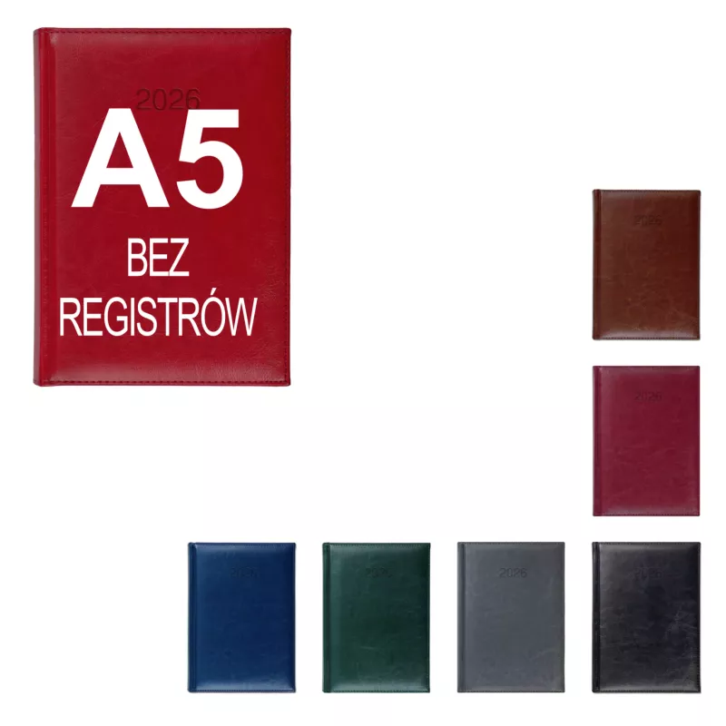 Kalendarz książkowy A5 DZIENNY "BALADO" - różne kolory (KK-CCB-605.DB)