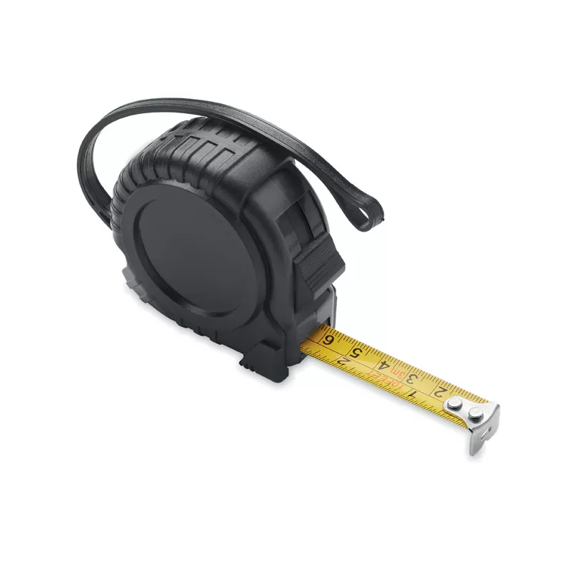 Taśma miernicza 3 m z ABS z recyklingu MRTAPE - Czarny (MO6942-03)