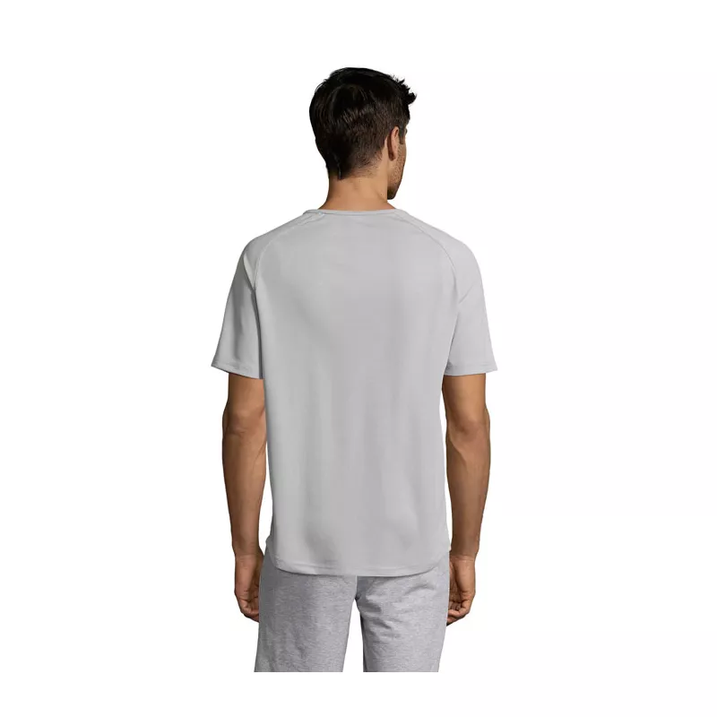 Koszulka sportowa męska raglan 140 g/m² Sol's SPORTY - Pure Grey (S11939-PG)