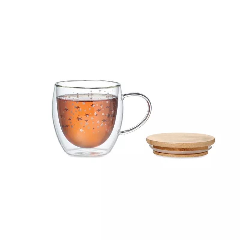 Kubek szklany dwuścienny 220 ml SION - Przezroczysty (CX1523-22)