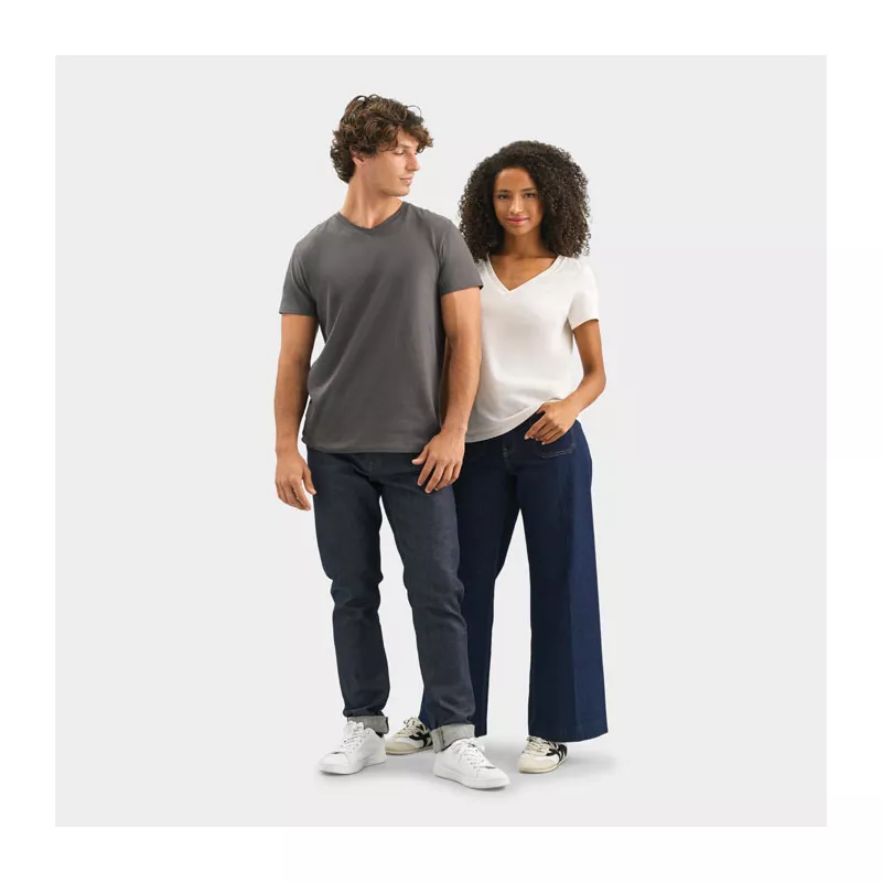 Koszulka unisex z dekoltem w serek Sol's REGENT V - Ciemny Szary (S04765-DG)