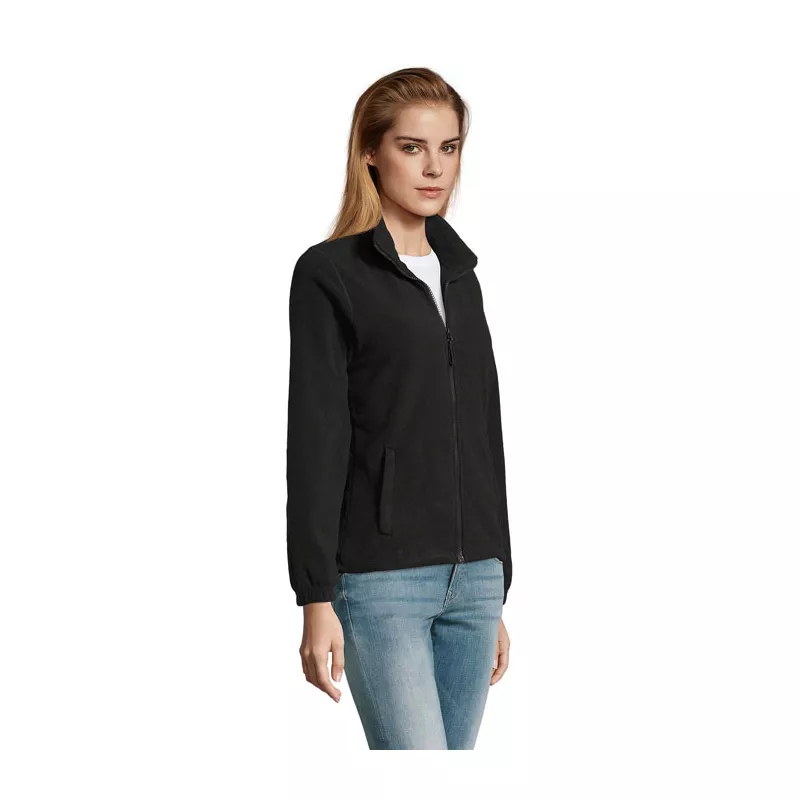 Polar damski rozpinany 300 g/m² Sol's NORTH WOMEN - Czarny (S54500-BK)