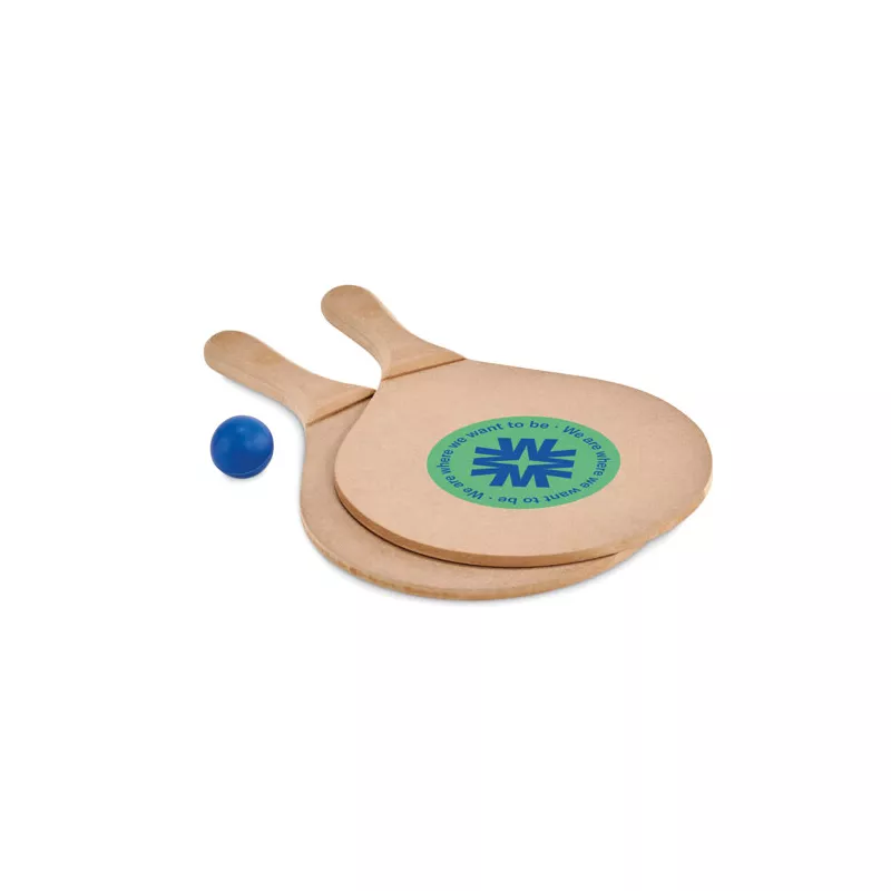 Rakietki do tenisa plażowego z MDF z piłką RAQUET - Drewna (MO6829-40)