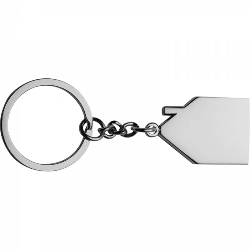 Brelok metalowy domek GILBERT - szary (9765407)